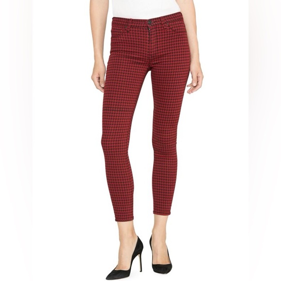 NWT HUDSON JEANS Barbara High-Rise Super Skinny Houndstooth Ankle Jeans - Picture 3 of 10